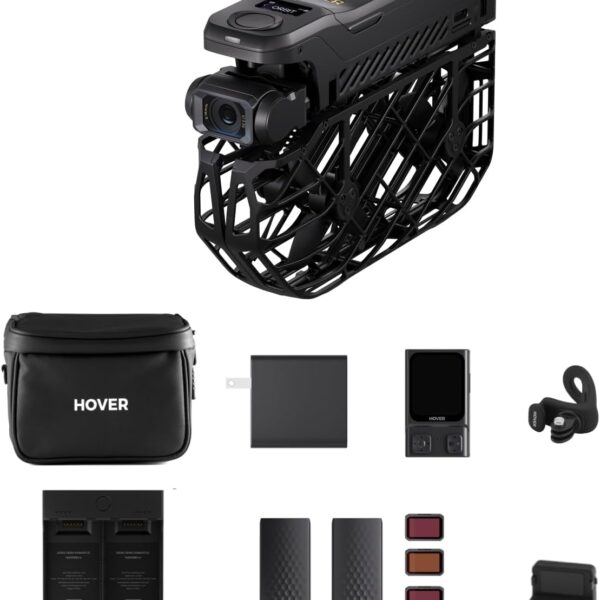 HOVERAir X1 PROMAX – Caméra Sport 8K Volante Pliable, Suivi Intelligent 42 km/h, Modes Automatiques, OmniTerrain, SmoothCapture 2.0 (Cycling Combo)